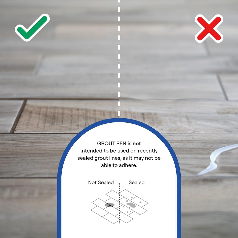 Grout Pen Grout Paint: Waterproof Tile Paint Grout Refresh Restorer for Floor, Kitchen & Bathroom Shower Tiles - Winter Grey - Can Size for Larger Projects - 125ml (4.2oz)