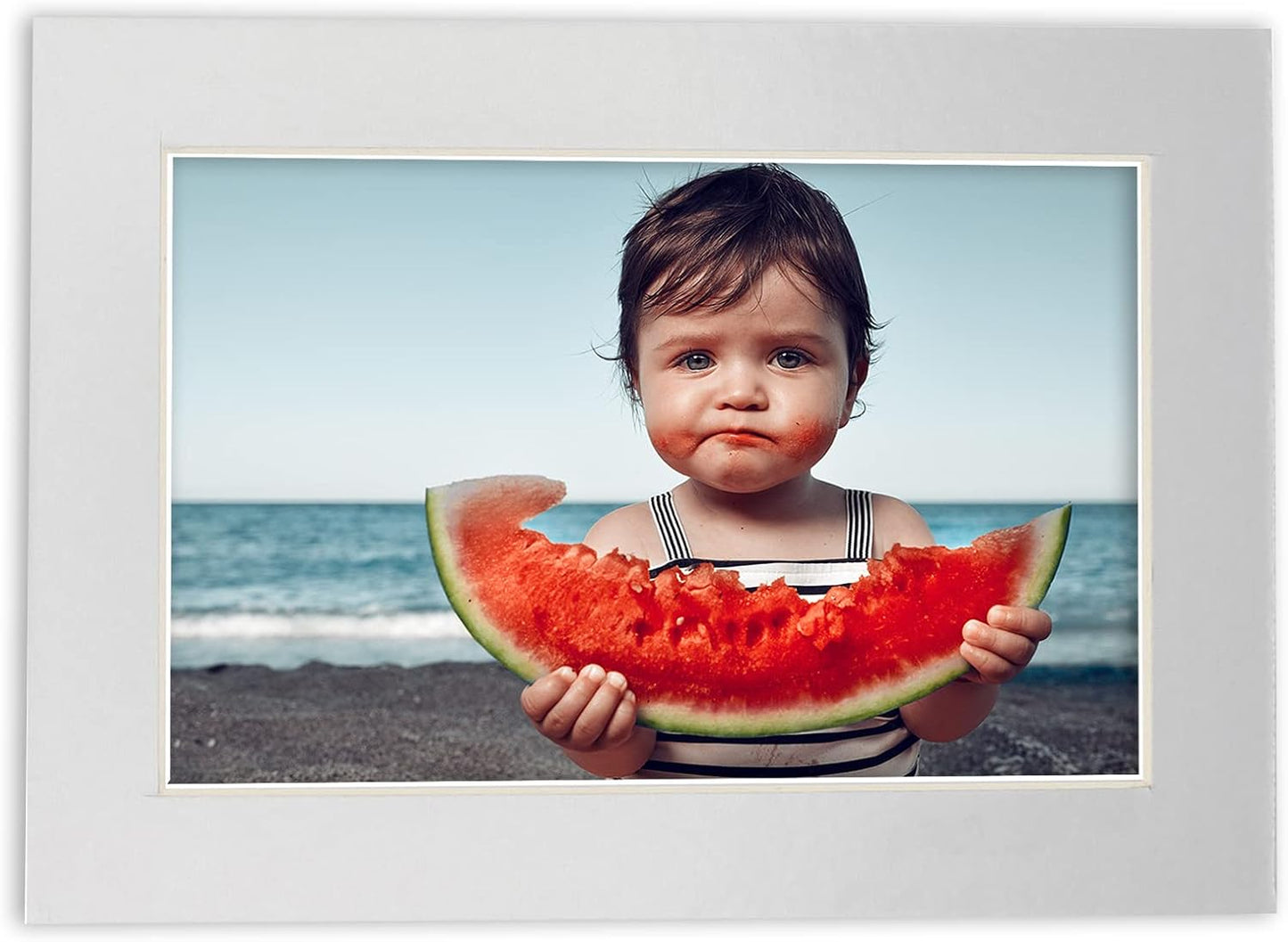 6x8 Mat for 8x10 Frame - Precut Mat Board Acid-Free Metallic Silver 6x8 Photo Matte For a 8x10 Picture Frame, Premium Matboard for Family Photos, Show Kits, Art, Picture Framing, Pack of 10 Mats