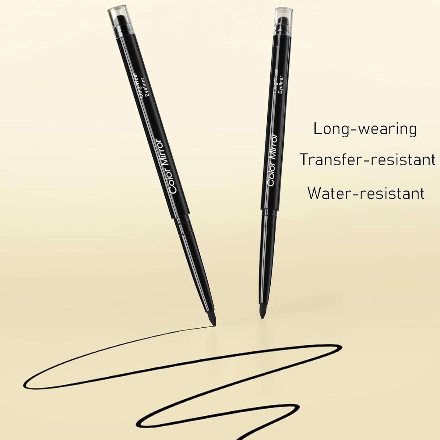 Smudge Proof Eyeliner, Waterproof Retractable Eye liner with Brush, Matte and Shimmer Eyeliner Pencil, Creamy Texture, Long lasting & Smooth(47 Baby Pink Shimmer)