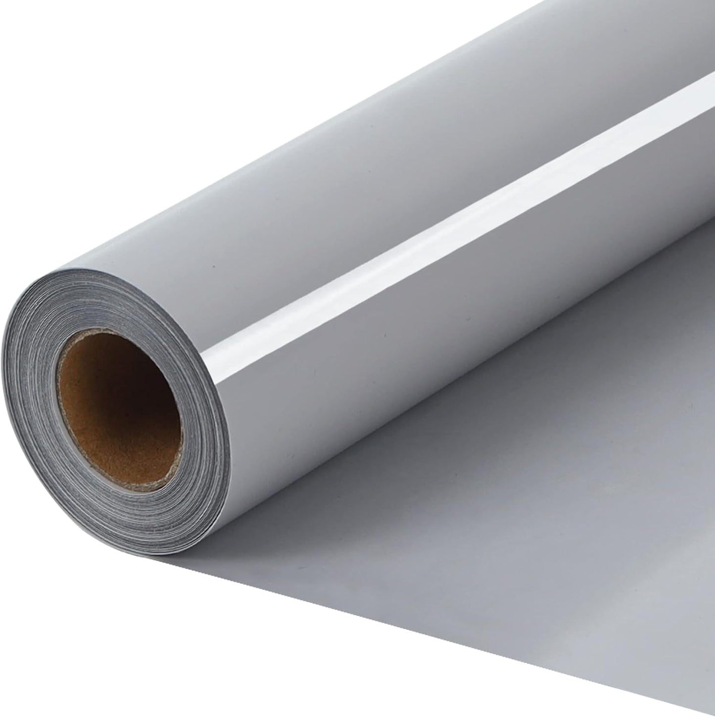RENLITONG Grey HTV Iron on Vinyl 12Inch by 10ft Roll Heat Transfer Vinyl for T-Shirt HTV Rolls for All Cutter Machine - Easy to Cut & Weed for Heat Transfer Design
