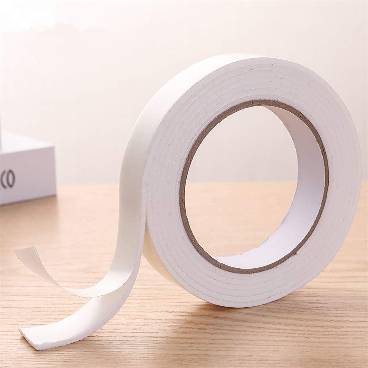 Double Sided Foam Tape 2.36In x 33FT 2 Pack, Mounting Tape Heavy Duty, Strong Adhesive Weatherproof Seal Strips for DIY Craft Picture Poster, Car & Gap Filling Mountings, Home Office Decor (White)