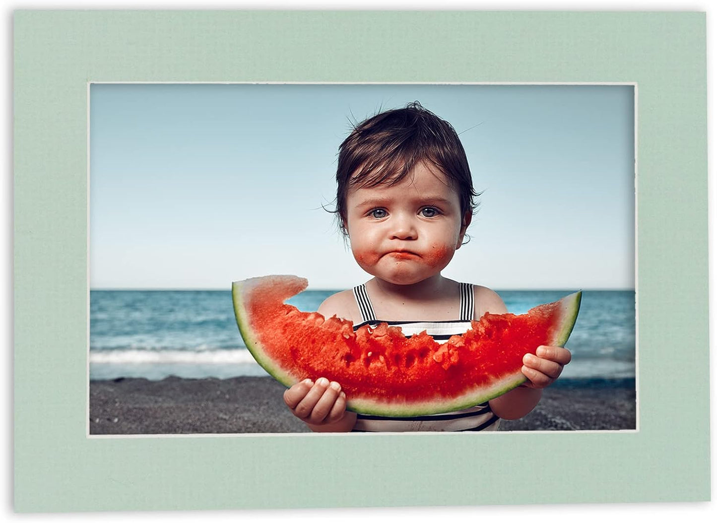 5x7 Mat for 8.5x11 Frame - Precut Mat Board Acid-Free Honeydew Green 5x7 Photo Matte For a 8.5x11 Picture Frame, Premium Matboard for Family Photos, Show Kits, Art, Picture Framing, Pack of 1 Mat