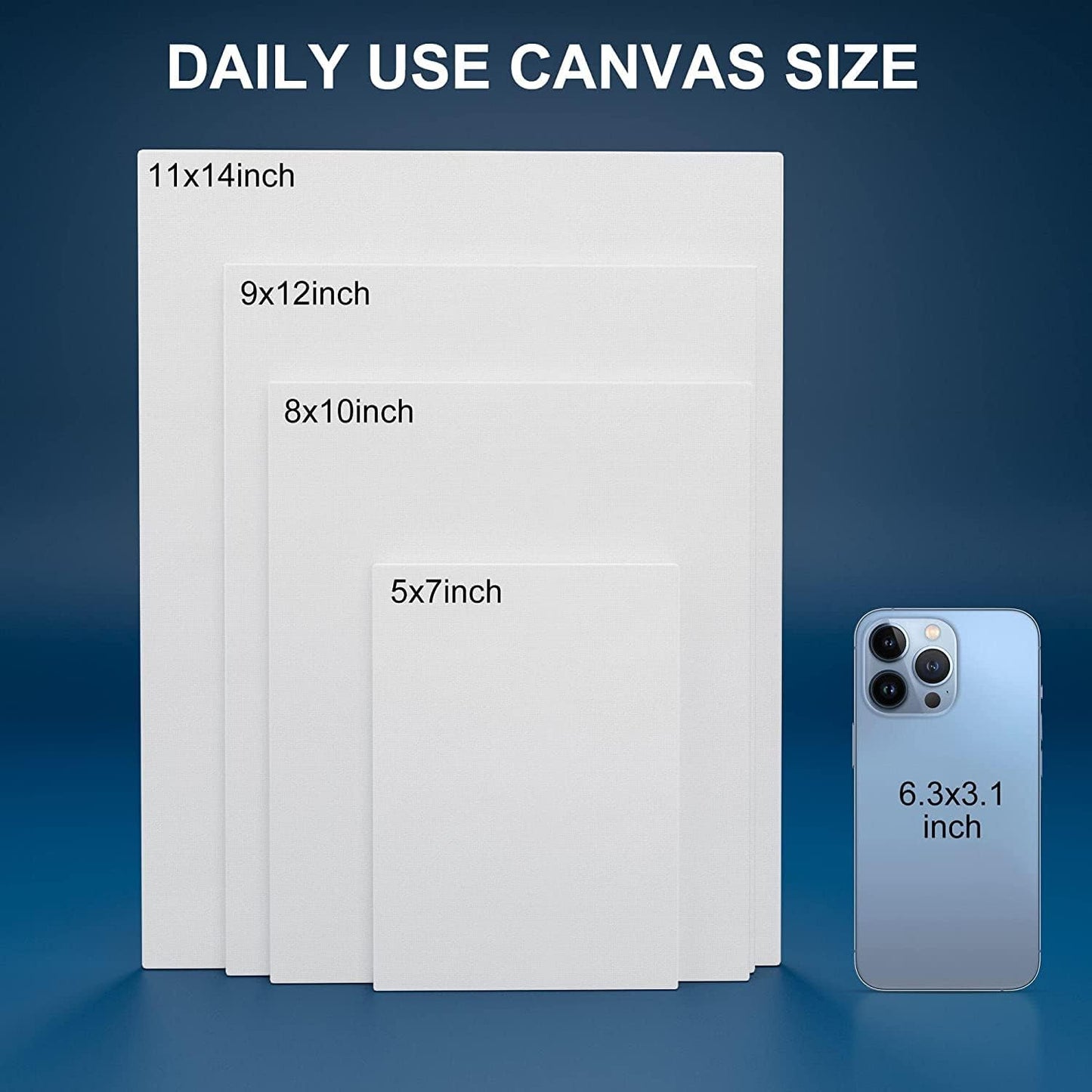 Canvas Panels 4x6 Inch 12-Pack, 10 oz Primed 100% Cotton Small Canvases for Painting, White Blank Flat Canvas Board for Oil Acrylics Watercolor & Tempera Paints