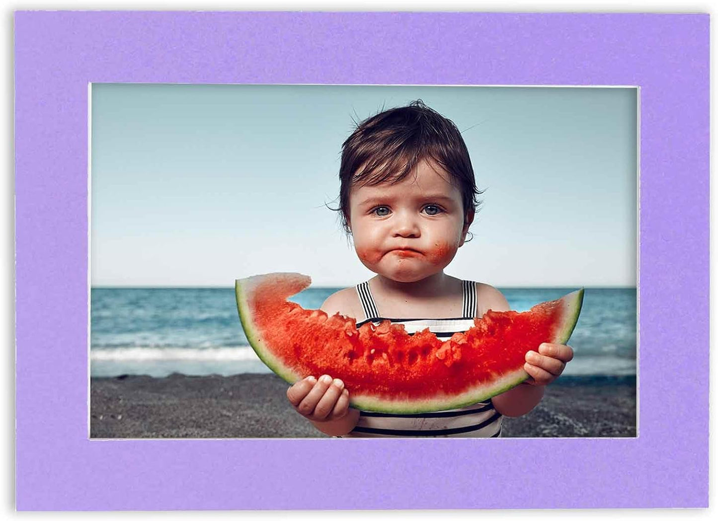 6x8 Mat for 8x10 Frame - Precut Mat Board Acid-Free Light Purple 6x8 Photo Matte Made to Fit a 8x10 Picture Frame, Premium Matboard for Family Photos, Show Kits, Art, Picture Framing, Pack of 25 Mats