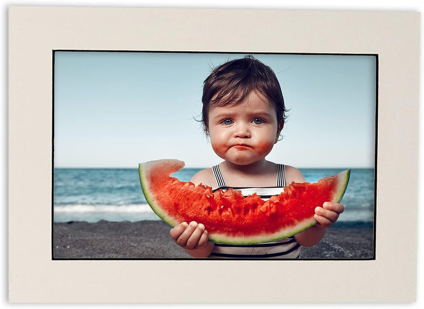 Pack of Ten Acid Free 8x10 Mats Bevel Cut for 6x8 Photos - White with Black Core Precut Matboards With Backing Boards and Self Seal Photo Mat Bags For Pictures, Photos, Framing - 4-ply Thickness