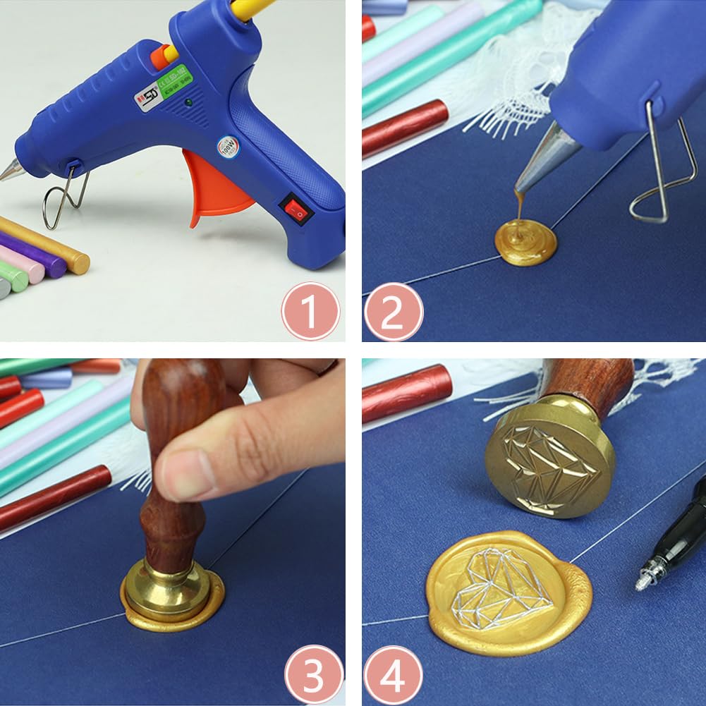 30 Pieces 7mm Sealing Wax Sticks for Glue Gun,PORXFLY Mini Wax Seal Sticks Great for Seals Stamp,Cards Envelopes,Wedding Invitations,Gift Wrapping,Wine Packages (Jade White)
