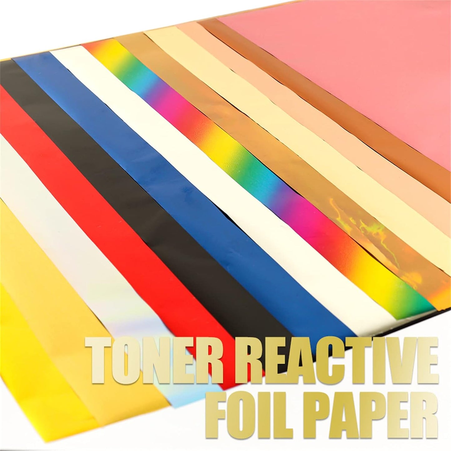 Briartw 20x29cm Hot Foil Paper 50 Sheets Pack Toner Reactive Foil Hot Stamping Foil Paper by Laser Printer and Laminator for Scrapbooking Craft Cardmaking DIY Album (Matte Gold, 100 Sheets)