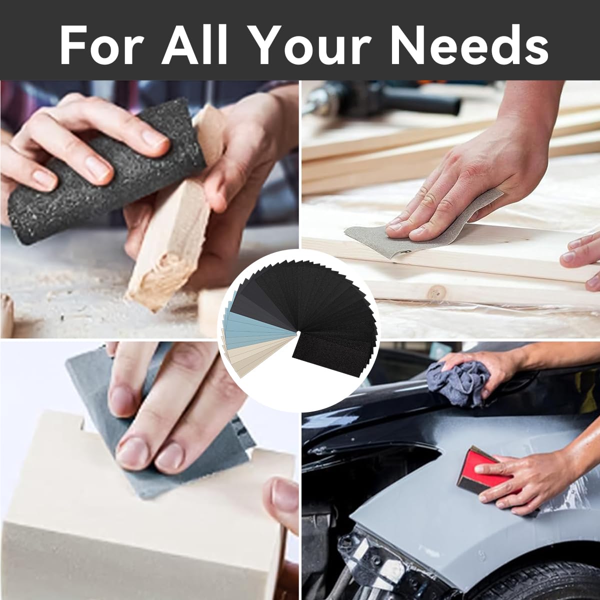 24 Piece Ultra Fine Sandpaper Set 2000/3000/5000/7000/10000/20000 Grit Wet/Dry Sandpaper 9x3.6 Inches, Suitable for Automotive Polishing, Metal, and Wood Turning Finishing.