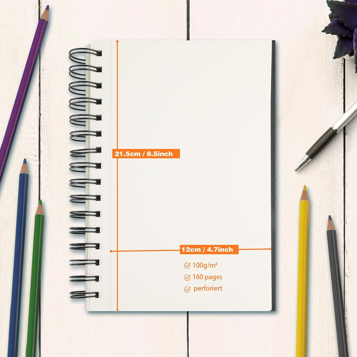 2PACK 5.5x8.5 and 1Pack 9 x 11 inches Hardcover Sketch Book,3 Pack 80-Sheets (68lb/100gsm),Double-Sided Hardbound Sketchbook, Spiral Bound,Acid Free Painting Art Paper for Kids and Adults