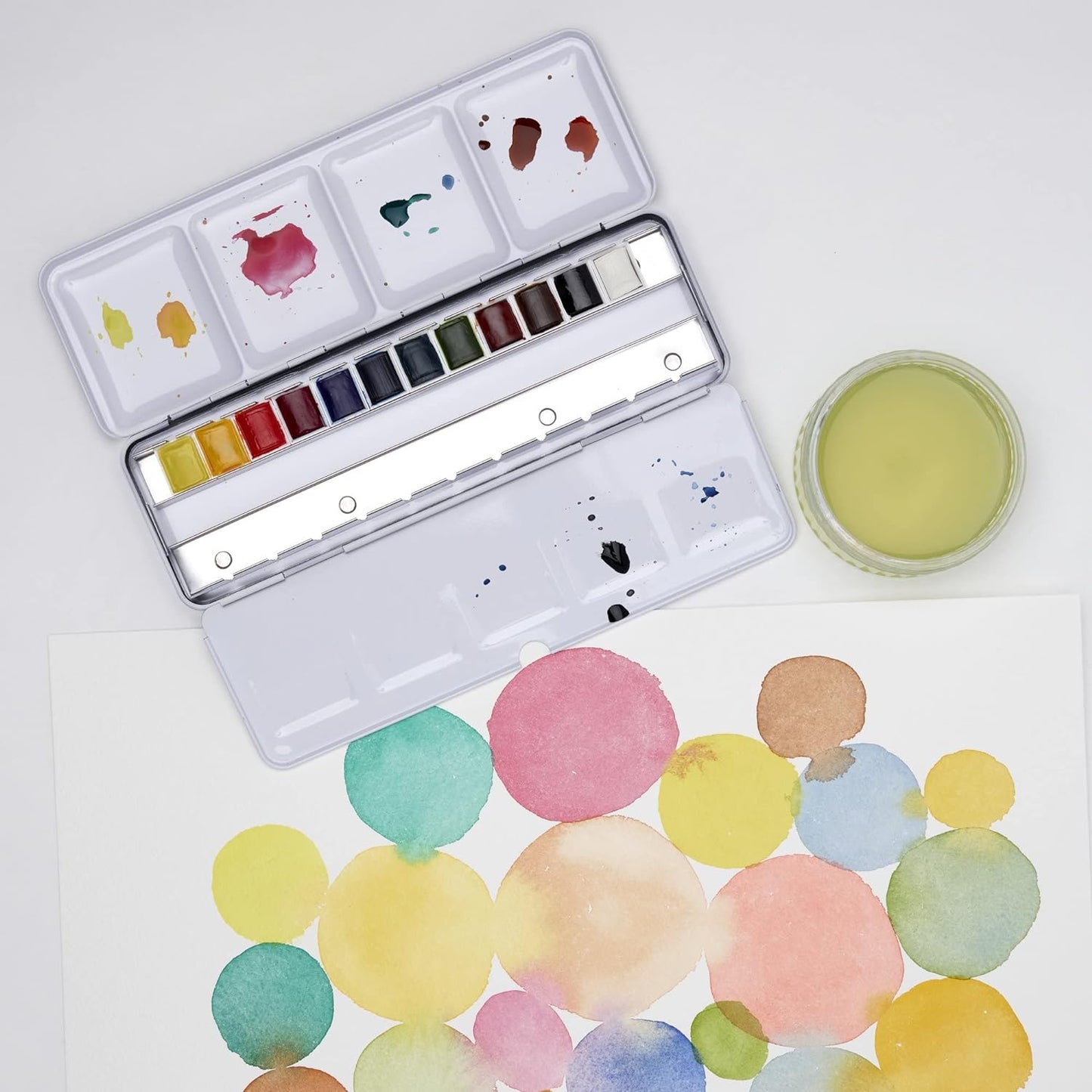 Winsor & Newton Cotman Watercolor Paint Set, Customisable Travel Tin, 12 Half Pan