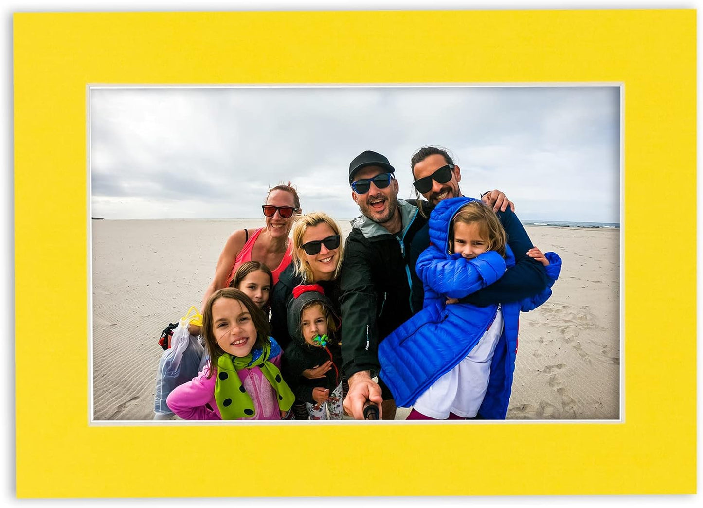 5x7 Mat for 8.5x11 Frame - Precut Mat Board Acid-Free Show Kit with Backing Board, and Clear Bags Yellow 5x7 Photo Matte Made to Fit a 8.5x11 Picture Frame Matboard for Framing, Pack of 25 Mats
