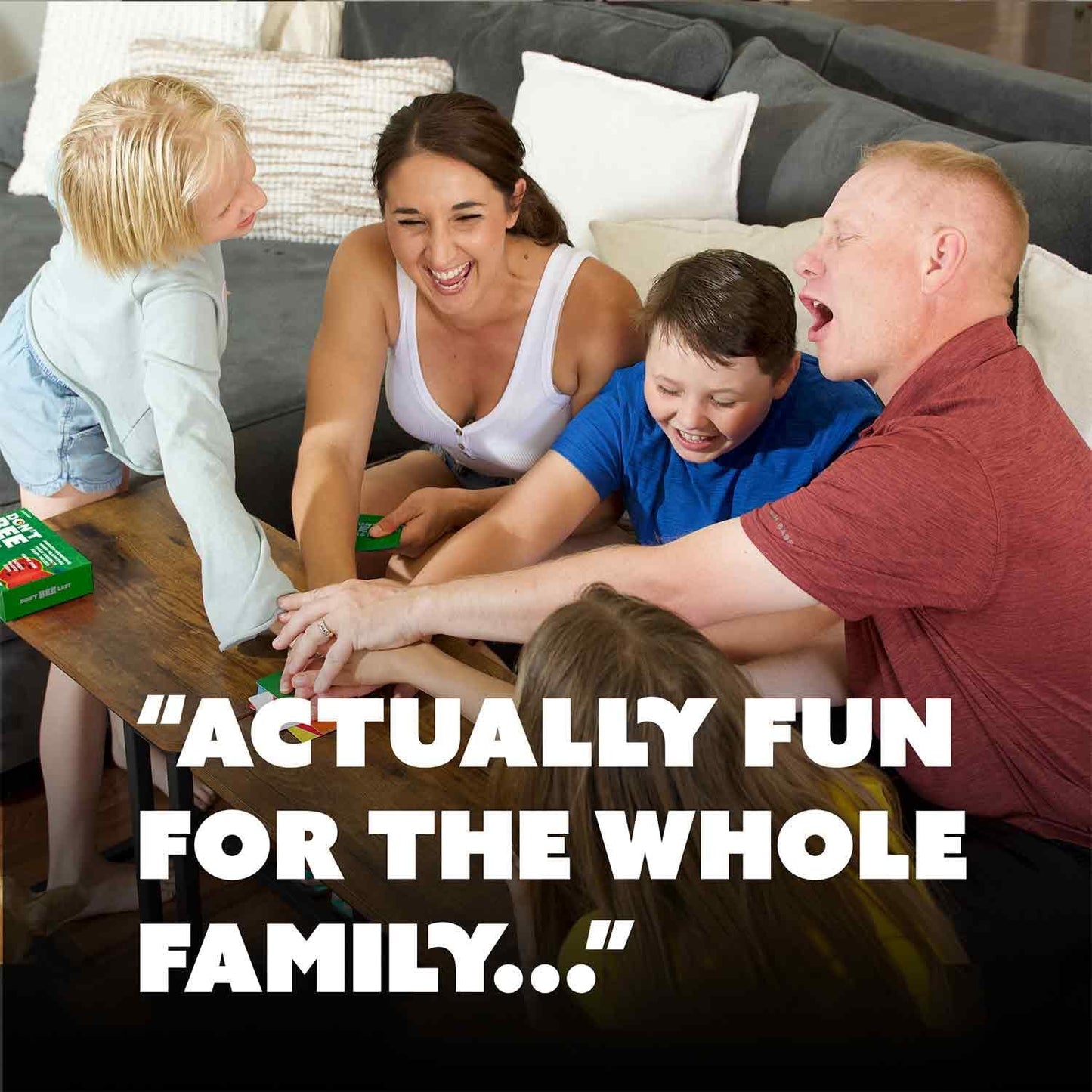 QUOKKA Family Word Games for Adults and Kids - Guess-in-Seconds Fun Spelling Slap Card Game for 2-6 Players - Hilarious Board Game for Family Night Ages 7+ to Make Your Brain Go Bananas