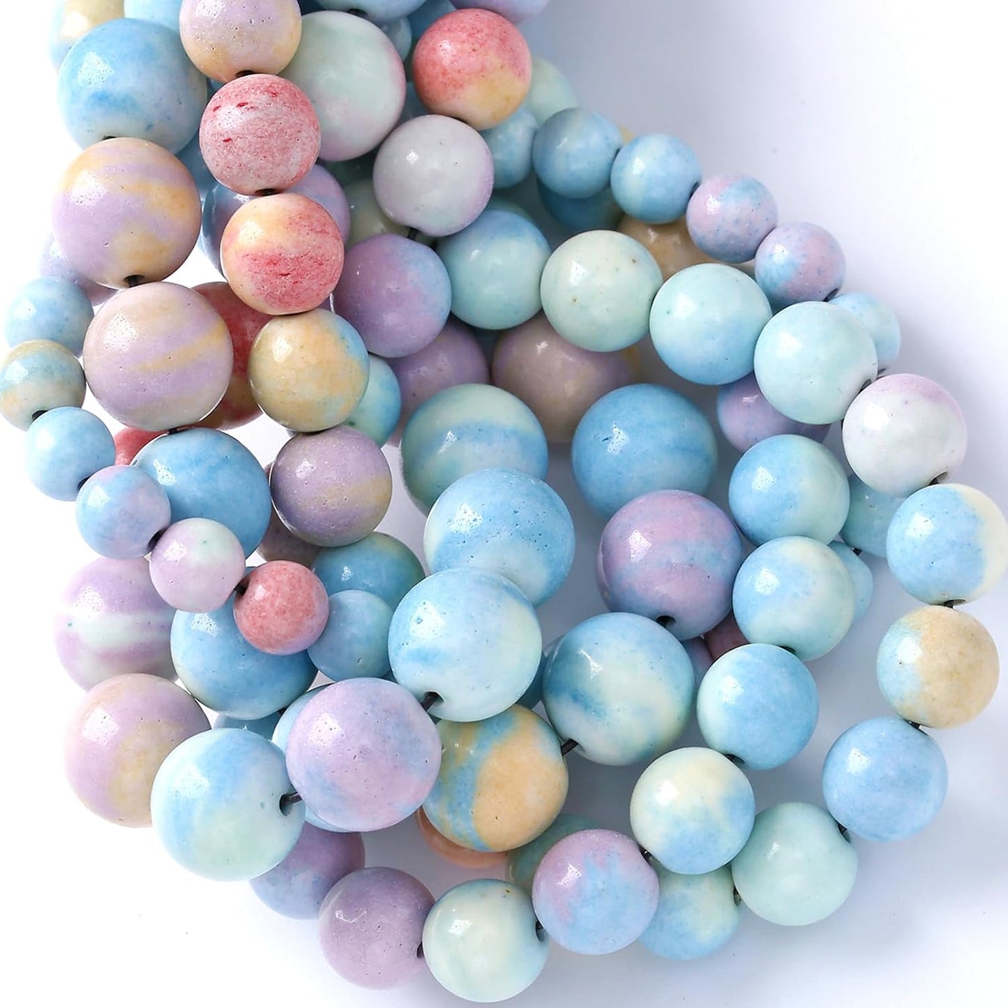 10mm 36pcs Natural Alxa Rainbow Stone Beads for Jewelry Making Energy Healing Power Stone Beads DIY Bracelet Necklace Accessories 15"