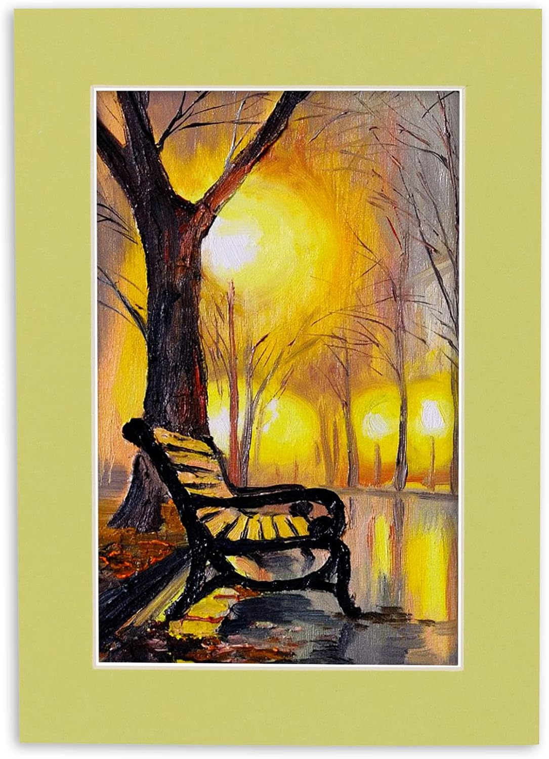 8.5x11 Mat Bevel Cut for 7x9 Photos - Acid Free Pistachio Green Precut Matboard - For Pictures, Photos, Framing - 4-ply Thickness