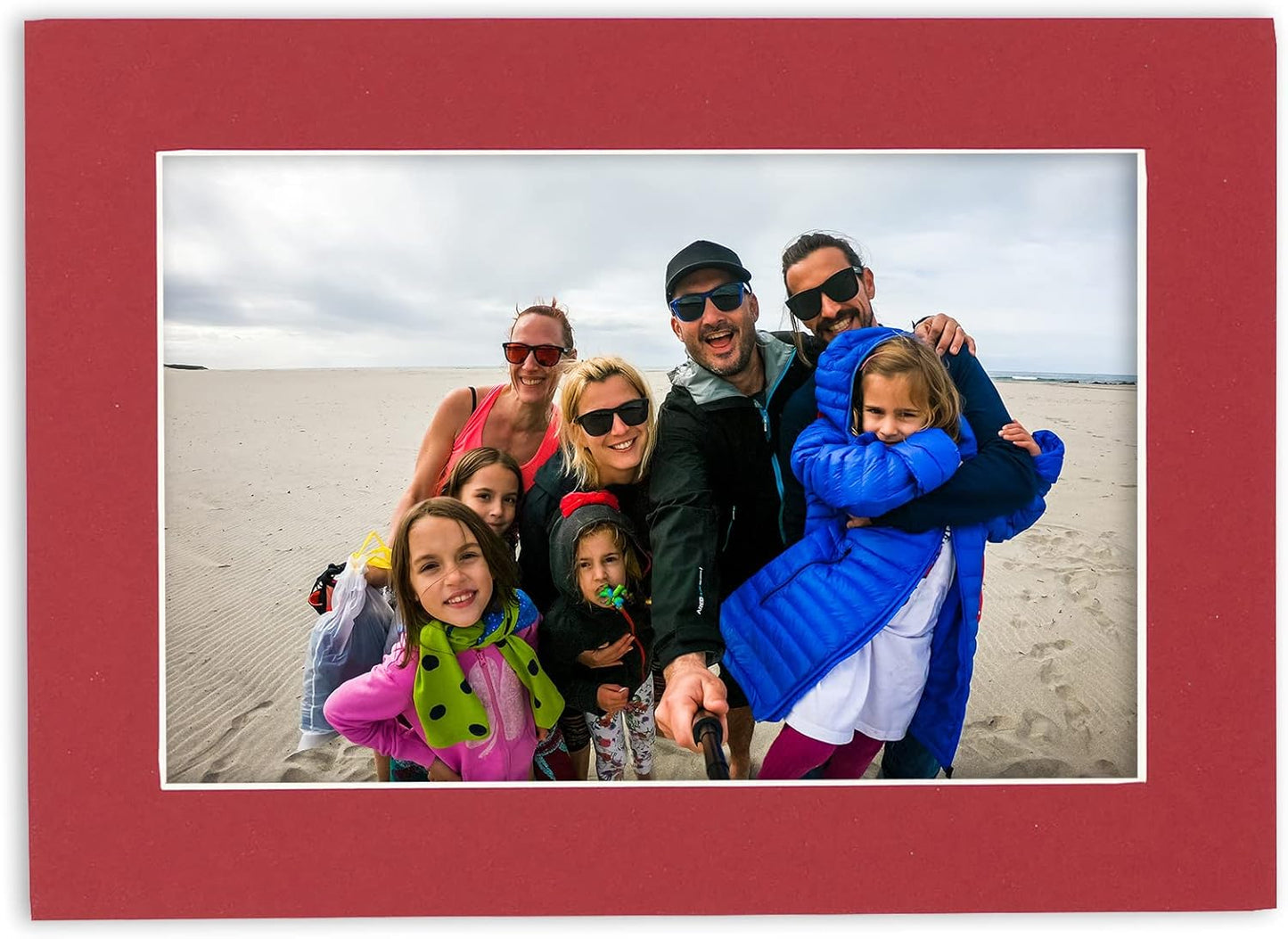5x7 Mat for 8.5x11 Frame - Precut Mat Board Acid-Free Show Kit with Backing Board, and Clear Bags Deep Red 5x7 Photo Matte Made to Fit a 8.5x11 Picture Frame Matboard for Framing, Pack of 10 Mats