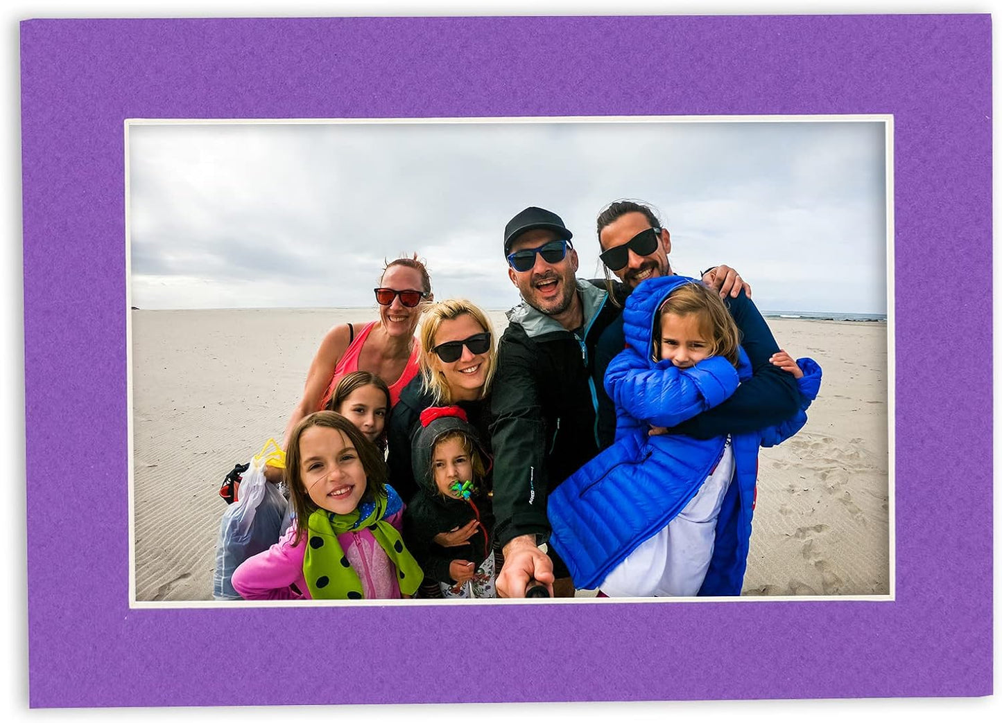 6x8 Mat for 8x10 Frame - Precut Mat Board Acid-Free Show Kit with Backing Board, and Clear Bags Purple 6x8 Photo Matte Made to Fit a 8x10 Picture Frame Matboard for Framing, Pack of 10 Mats