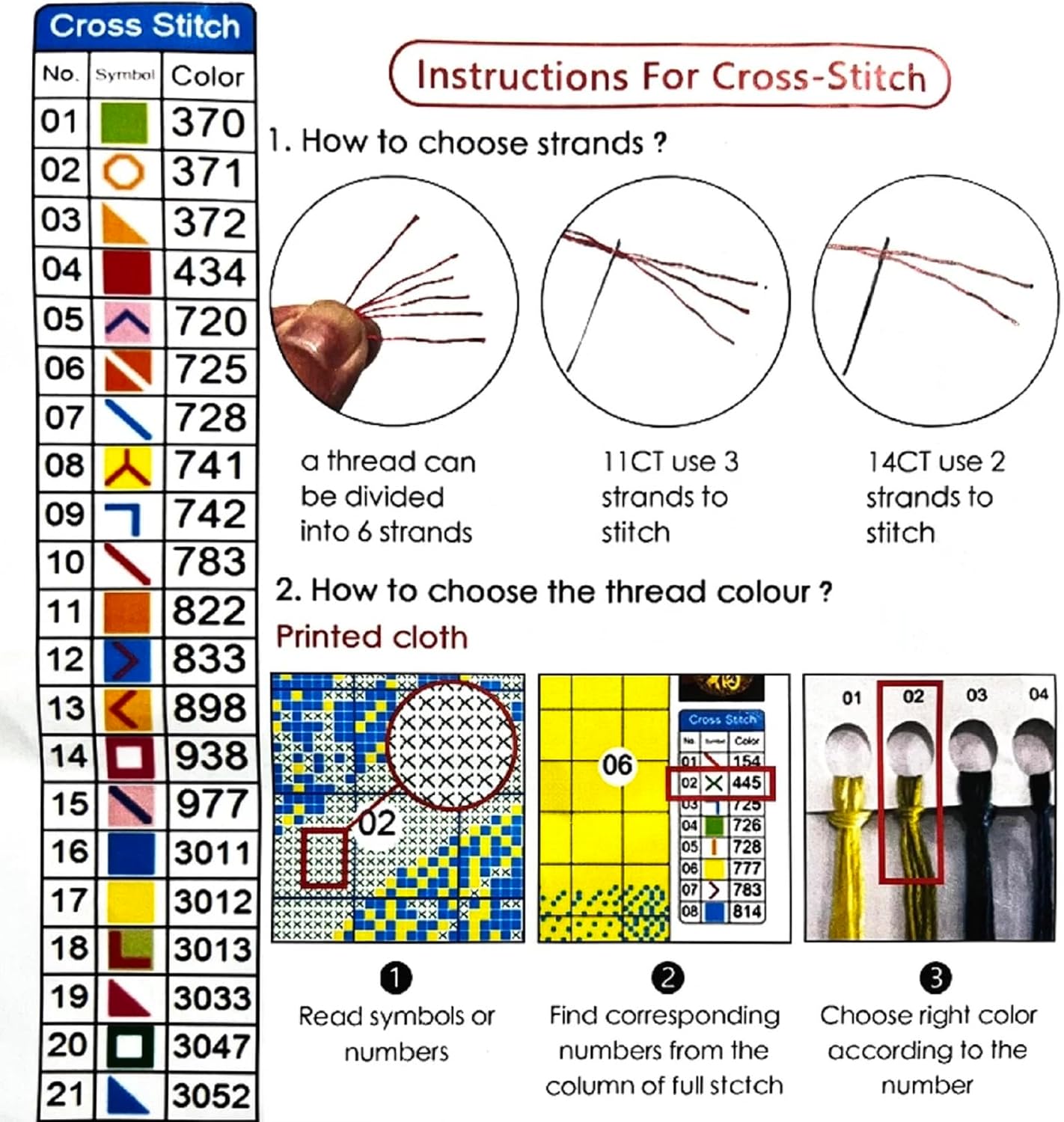 Joyhoor Stamped Cross Stitch Kits for Beginners, Needlepoint Kits for Adults, 11CT Counted Embroidery Kits-Dream Home 18x18 inchs