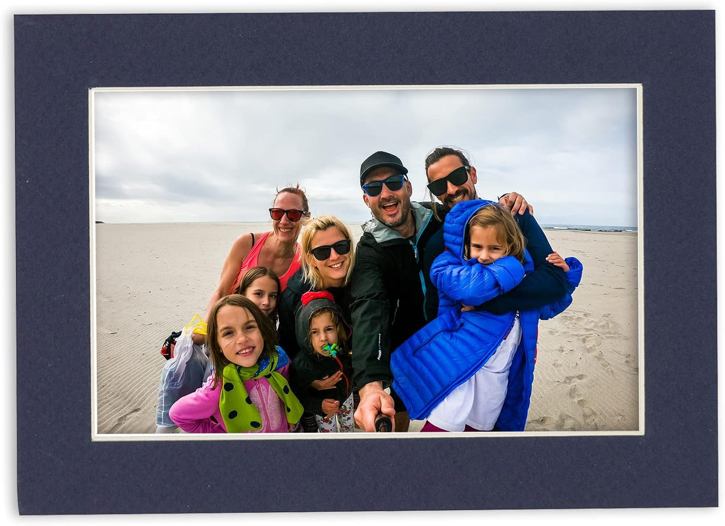 6x8 Mat for 8x10 Frame - Precut Mat Board Acid-Free Show Kit with Backing Board, and Clear Bags Navy 6x8 Photo Matte Made to Fit a 8x10 Picture Frame Matboard for Framing, Pack of 25 Mats