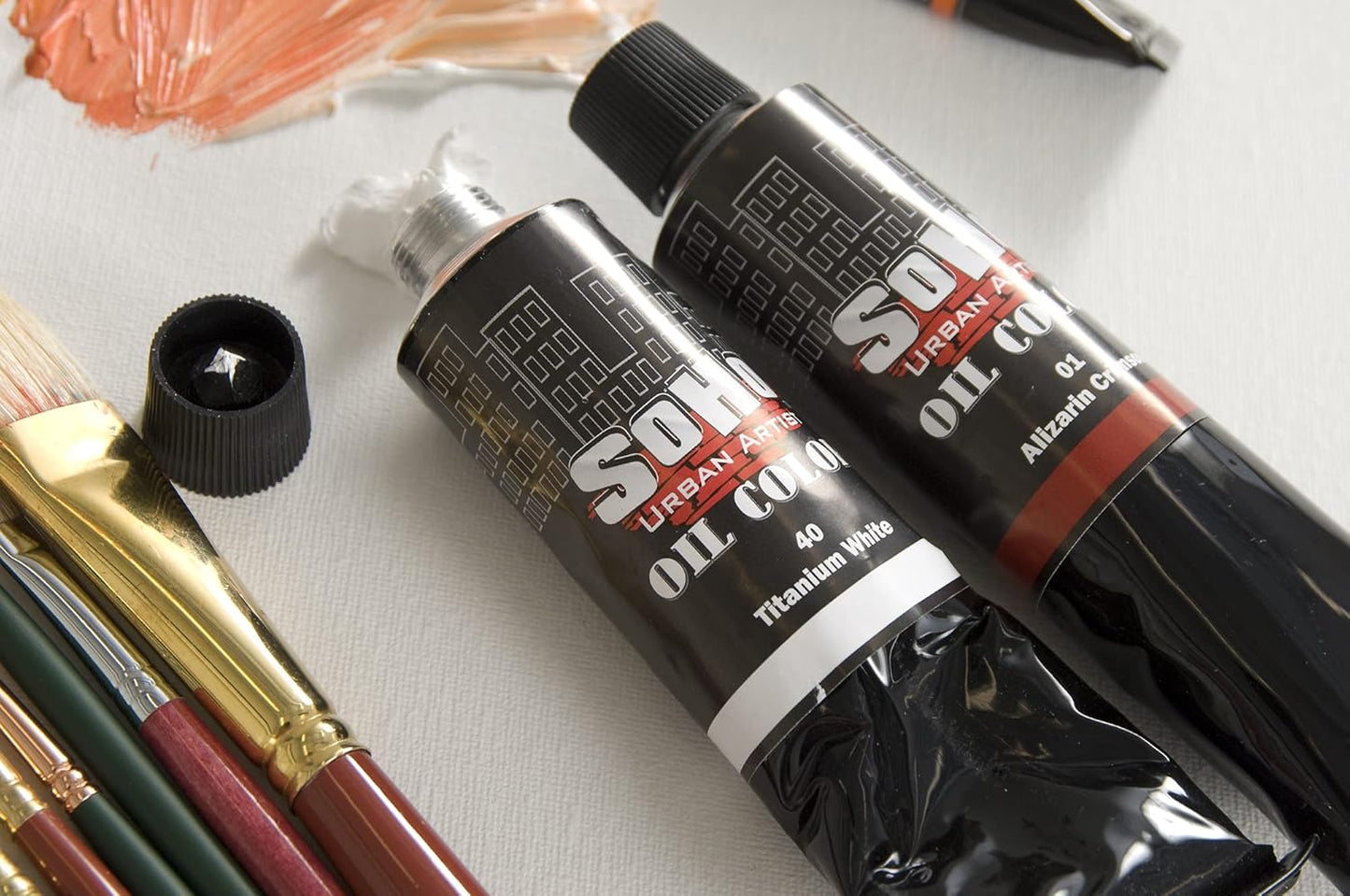 Soho Urban Artist Oil Paint - Gamboge, 50 ml Tube - Best Valued Oil Colors for Painting, Excellent Pigment Load