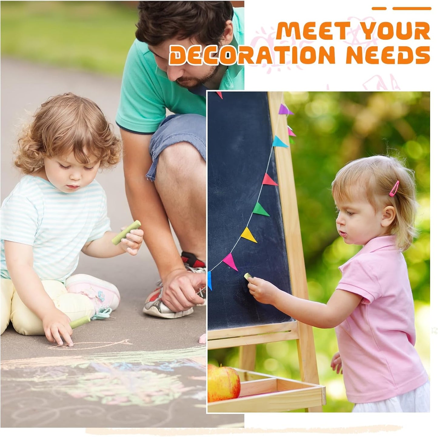 25 Pcs Sidewalk Chalks for Kids Non Toxic Jumbo Chalk for Party Gift Outdoor Art Classroom Play Painting (Yellow)