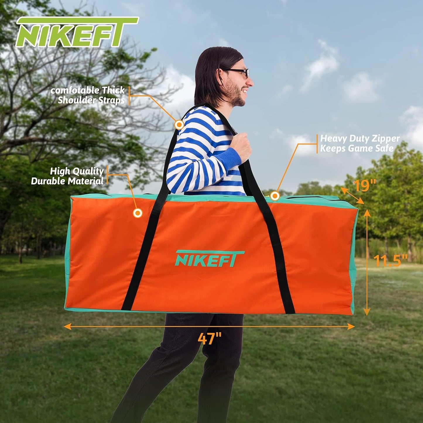 Oversized 4 in a Row Connect Game+Waterproof Carry Bag,Included-4 ft X 3.5 ft Tall,4-to-Score Jumbo with 44 Pieces Rings&Drink Holder,48ā Super Size-Indoor&Outdoor Giant 4 Game for Kids&Adults
