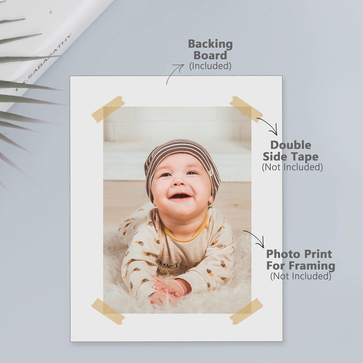 Somime 10 Pack Backing Boards, 12x12 Uncut White Mats Matboards, Acid-Free Backerboards for Art Prints, Ideal for Photos, Pictures, Prints, and Frames
