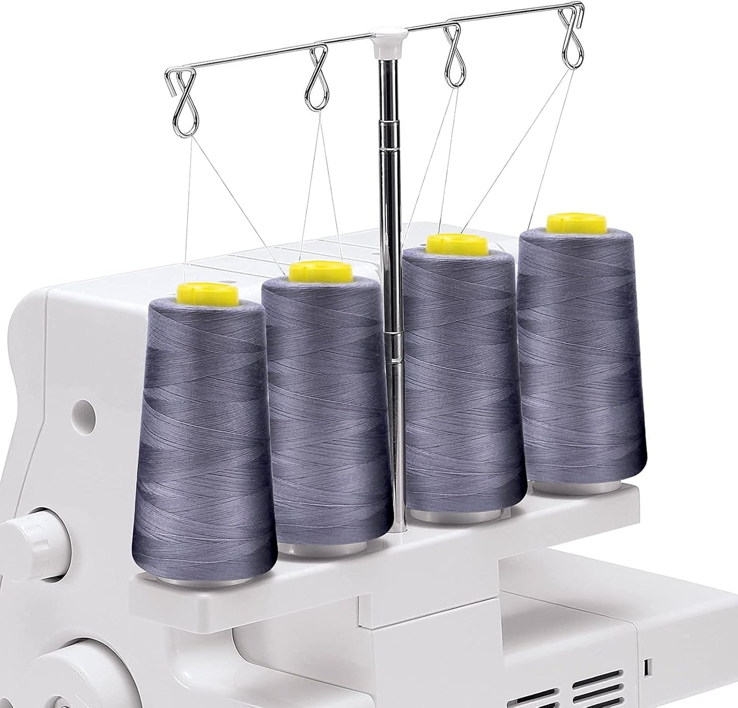 Tortoise 4 Cones of 3000 Yards Each Spool Thread for All Purpose, Serger, Overlock, Quilting, Sewing Machine - 40S/2 Cream Yellow