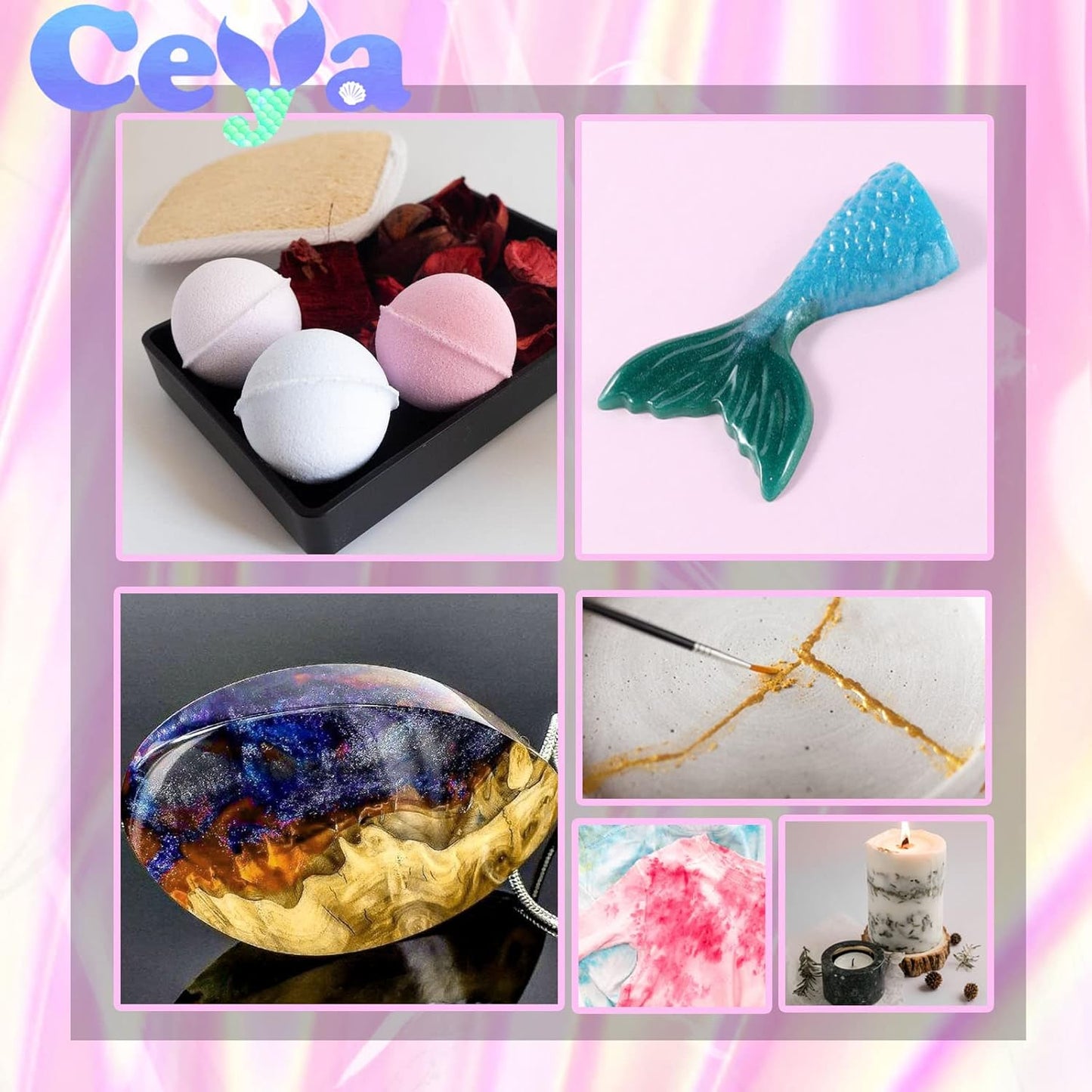 Ceya Mica Powder, 5.3oz/ 150g Charcoal Grey Pearlescent Effect Colorant Pigment Powder for Epoxy Resin,Tumblers, Slime Bath Bomb, Soap Dye, Slime, Candle, Resin Crafting, Paint, Jewelry, Nail Polish