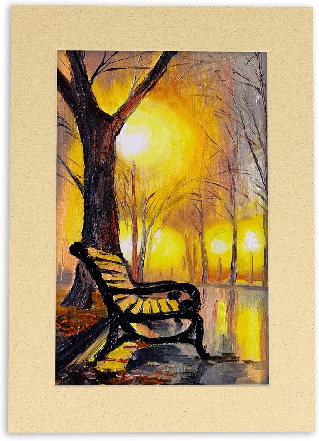 8.5x11 Mat Bevel Cut for 7x9 Photos - Acid Free Tan Precut Matboard - For Pictures, Photos, Framing - 4-ply Thickness