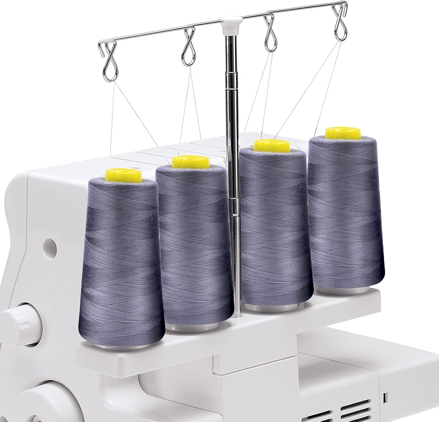 Tortoise 4 Cones of 3000 Yards Each Spool Thread for All Purpose, Serger, Overlock, Quilting, Sewing Machine - 40S/2 Purplish-Red