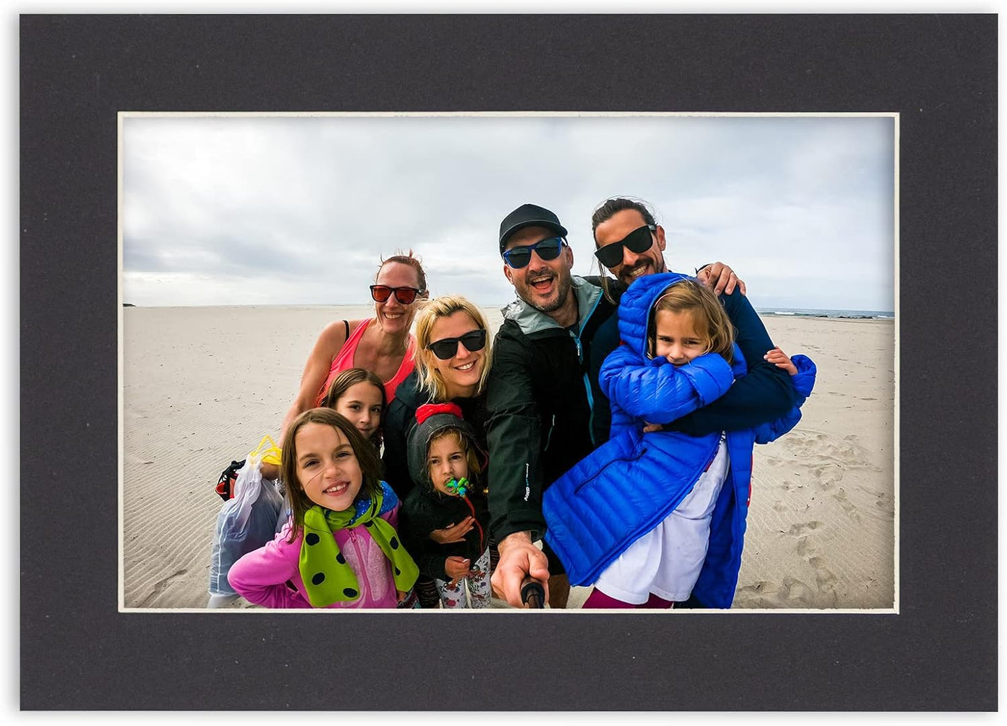 6x8 Mat for 8x10 Frame - Precut Mat Board Acid-Free Show Kit with Backing Board, Clear Bags, Black Photo Matte Made to Fit a 8x10 Picture Frame Matboard, Pack of 100