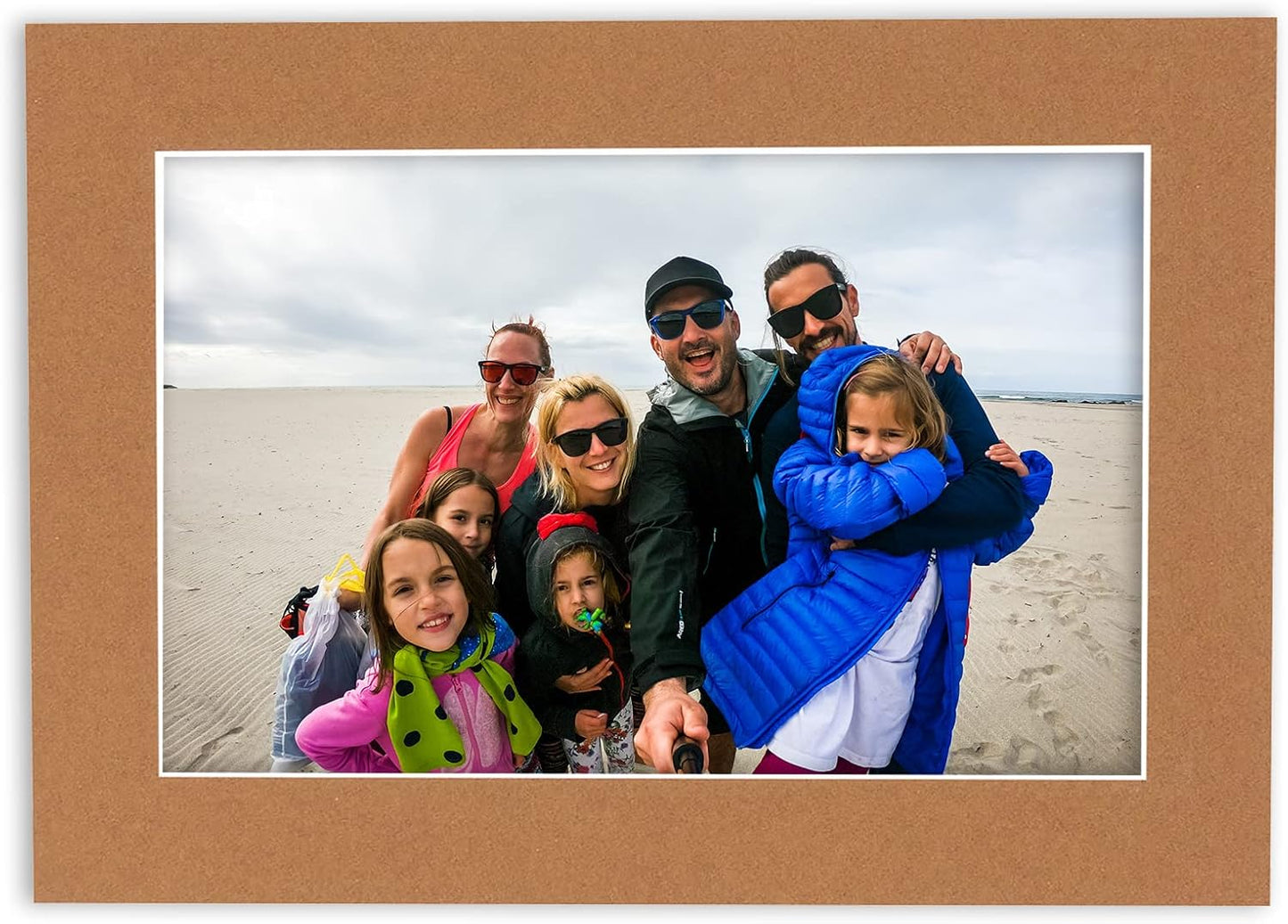 11x14 Mat for 8.5x11 Photo - Precut Aged Oak Brown Picture Matboard for Frames 11 x 14 Inches - Bevel Cut to Display Art 8.5 x 11 Inches - Acid Free Pack of 25 MATS with Backing Boards & Clear Bags