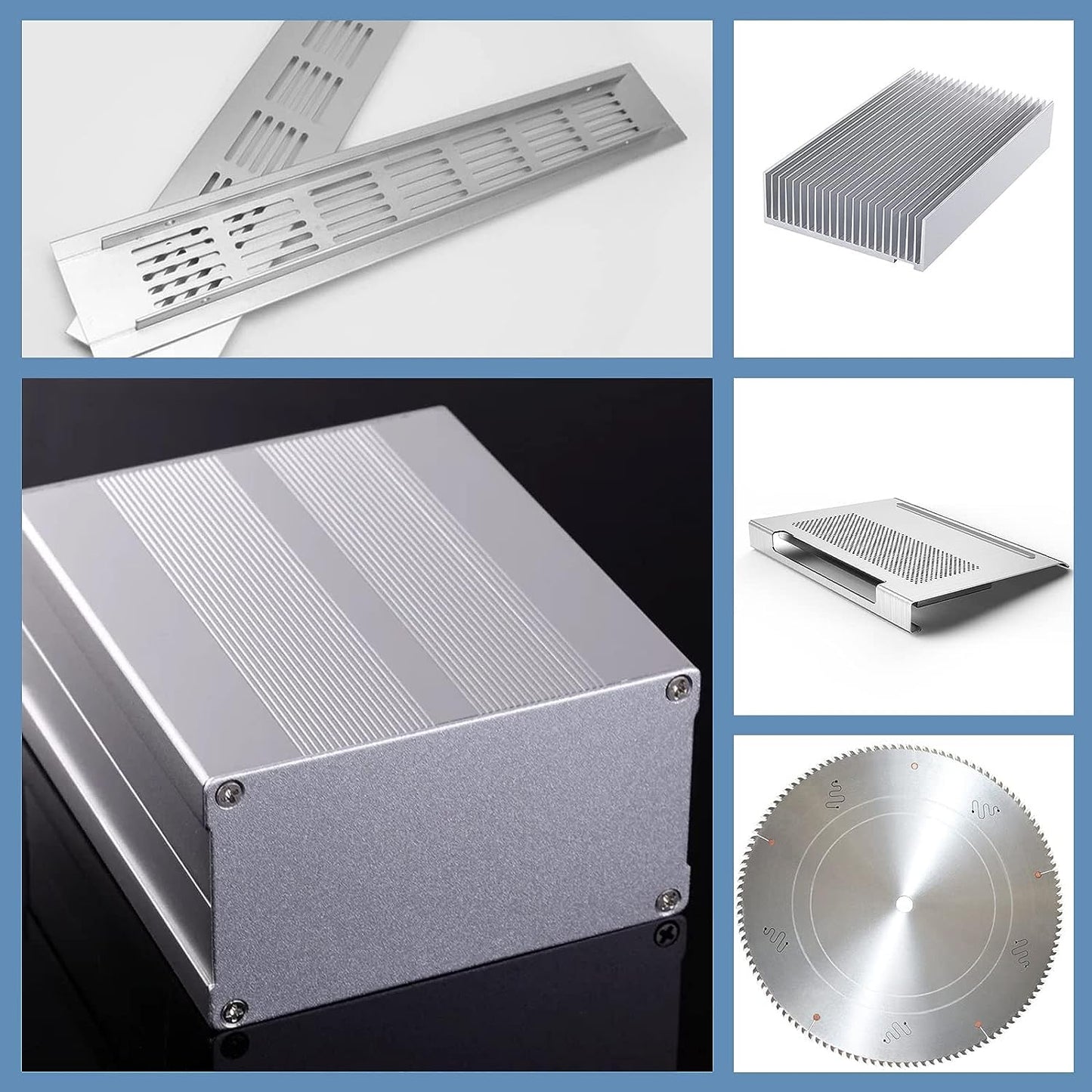 6061 Aluminum Sheet Plate, 8" x 16" x 1/4" Thickness Heavy Duty Aluminum Sheets Plates with Protective Film, Rectangle Aluminum Plate Solid Metal Sheet Plate for DIY Projects Base Plate