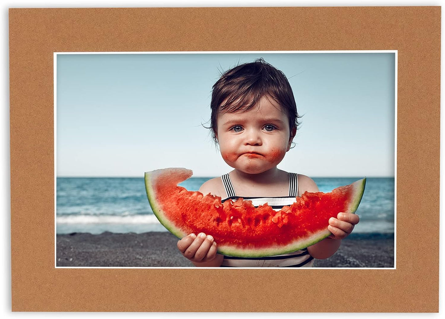 11x14 Mat for 8.5x11 Photo - Precut Aged Oak Brown Picture Matboard for Frames Measuring 11 x 14 Inches - Bevel Cut Matte to Display Art Measuring 8.5 x 11 Inches - Acid Free Pack of TEN MATS