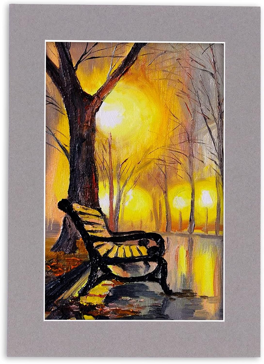 8.5x11 Mat Bevel Cut for 7x9 Photos - Acid Free Charcoal Grey Precut Matboard with Backing Board and Crystal Clear, Self Seal Photo Mat Bag - for Pictures, Photos, Framing - 4-ply Thickness