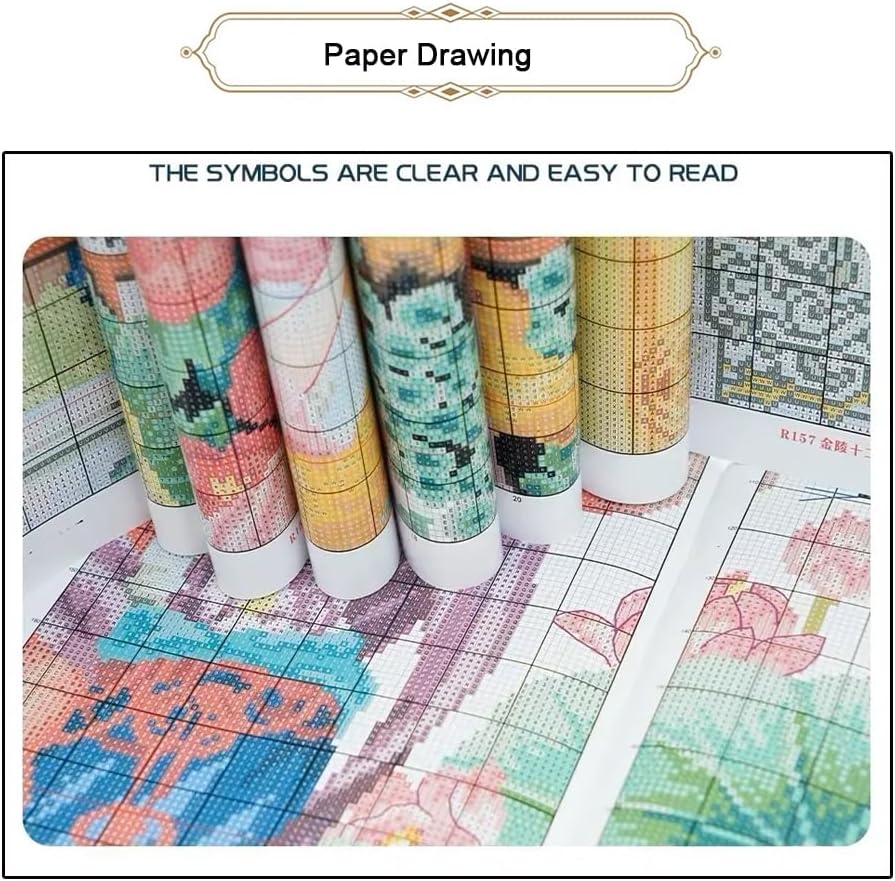 Threadhaven Cross-Stitch Kit 14CT Aida Counted Embroidery Complete Set with Fabric, Threads, Needles & Chart-Premium Beautiful Girls Design for Adults & Beginners- Winter Warm Tea 13''×13''