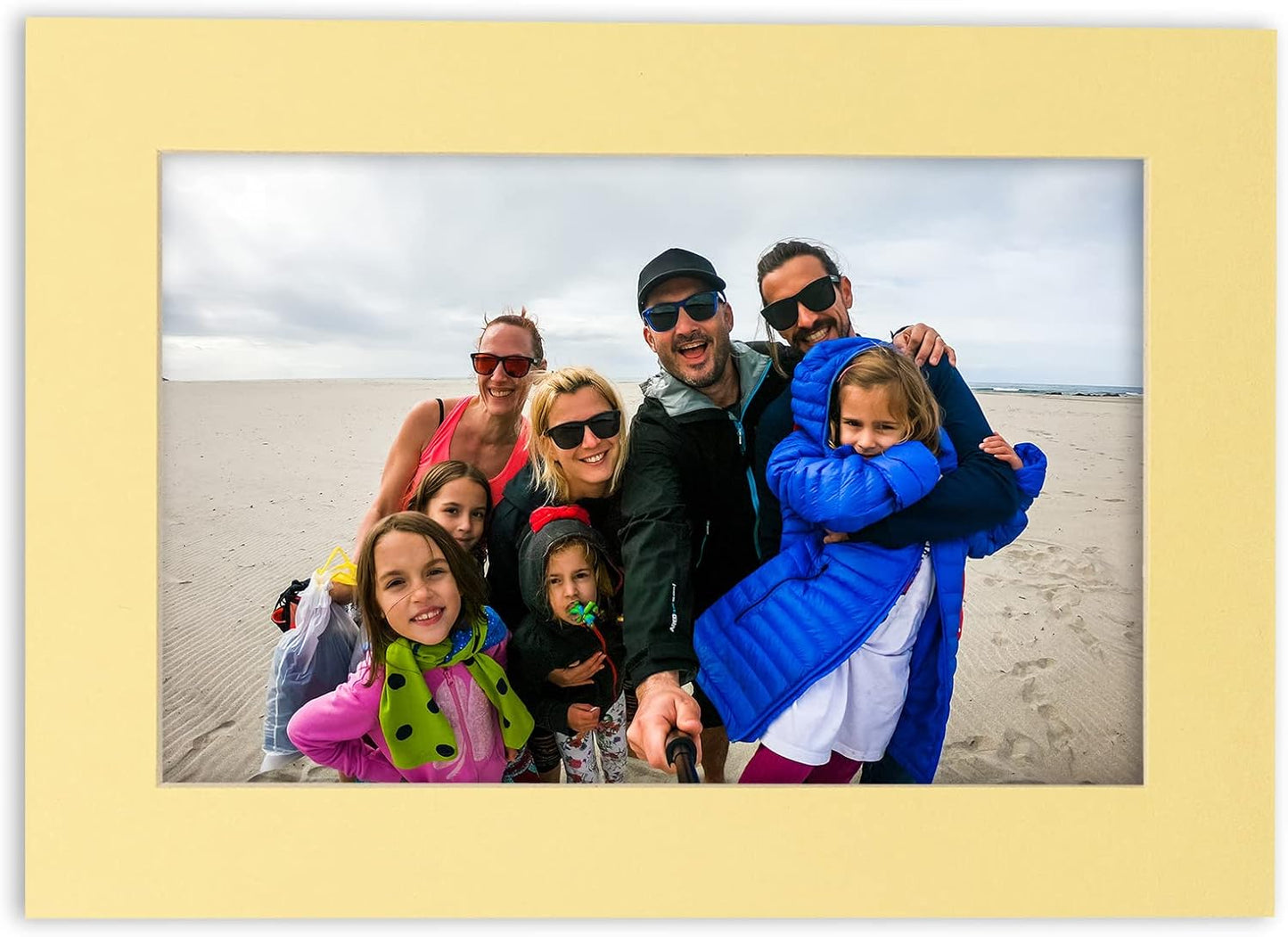11x14 Mat for 8.5x11 Photo - Precut Soft Yellow Picture Matboard for Frames Measuring 11 x 14 Inches - Bevel Cut to Display Art 8.5 x 11 Inches - Acid Free ONE MAT with Backing Board & Clear Bag