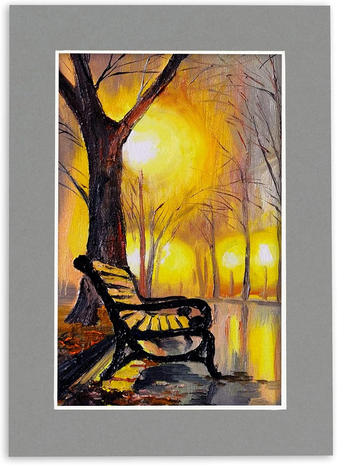 8x10 Mat Bevel Cut for 5x8 Photos - Acid Free Mid Grey Precut Matboard - For Pictures, Photos, Framing - 4-ply Thickness