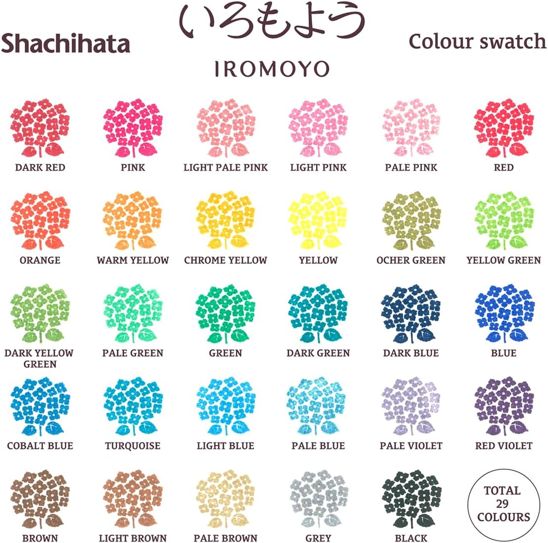 IROMOYO WARABE Stamp PAD, Small Traditional Japanese Ink Colour, Oil-Based Ink pad - RED Violet