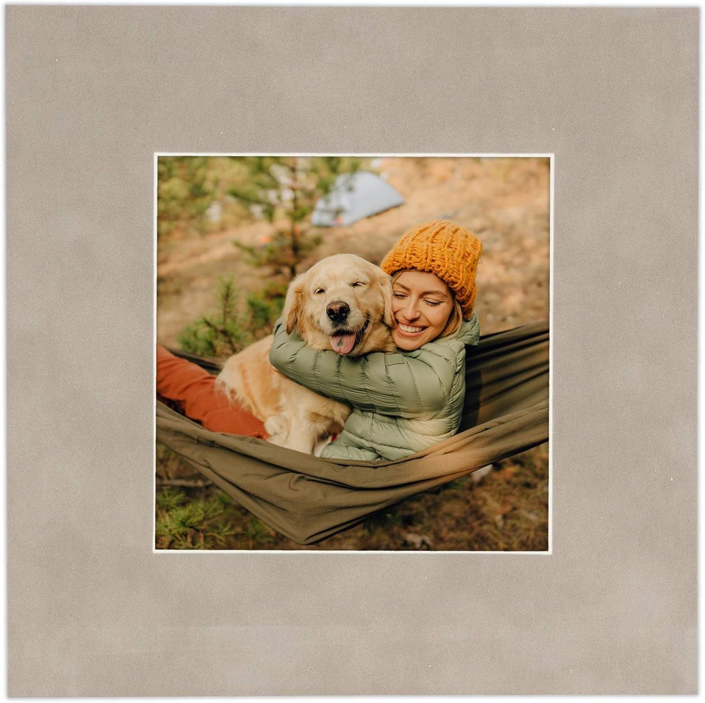Poster Palooza Pack of Ten 8x10 Mats Bevel Cut for 6x8 Photos - Acid Free Light Grey Suede Precut Matboards for Pictures, Photos, Framing - 4-ply Thickness