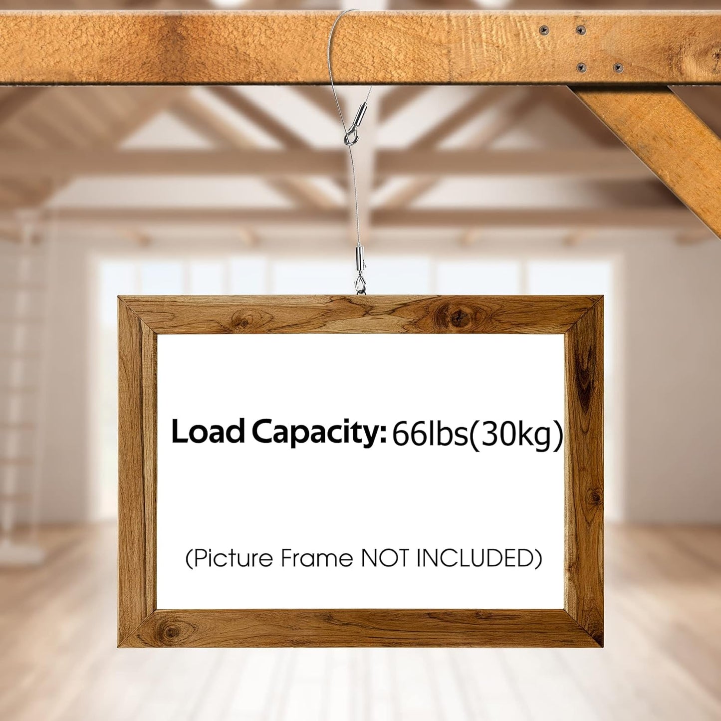 Adjustable Picture Hanging Wire Kit,Heavy Duty Hardware for Hanging Pictures,Paintings,Artwork and Mirrors on Walls,2 Kit,1m x1.5mm Stainless Steel Cables Hanging Rope,Hold Up to 66lbs