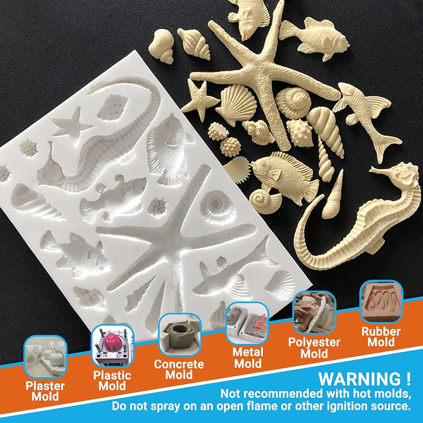 Silicone Mold Release Spray (4x16.9 fl oz / 500ml) Release Agent for Epoxy Resin, Candle & All Molds | Smooth, Non-Stick Lubricant for Easy Removal | 4 Pack, Molds are not Included