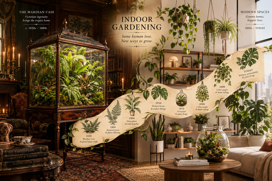 The Wardian Case to the Modern Living Room: A History of Indoor Gardens