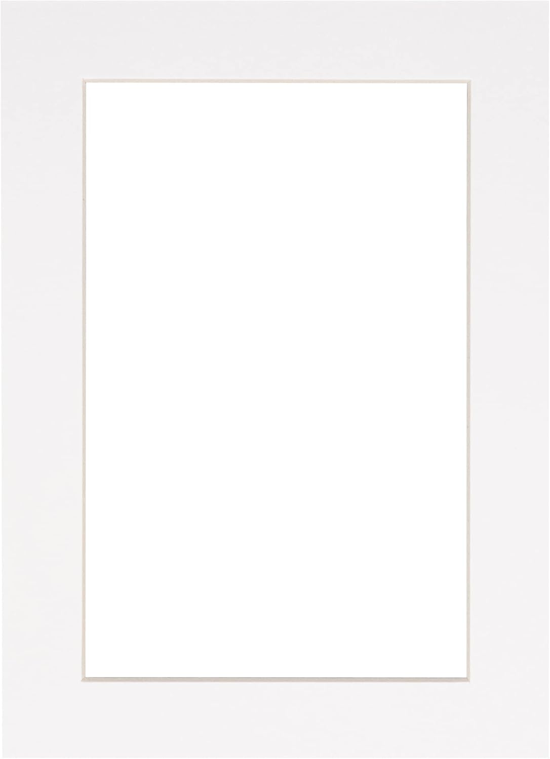 Pack of 25 Acid Free 8x10 Mats Bevel Cut for 5x8 Photos - White Precut Matboards with Backing Boards and Clear Photo Mat Bags for Pictures, Photos, Framing - 4-ply Thickness