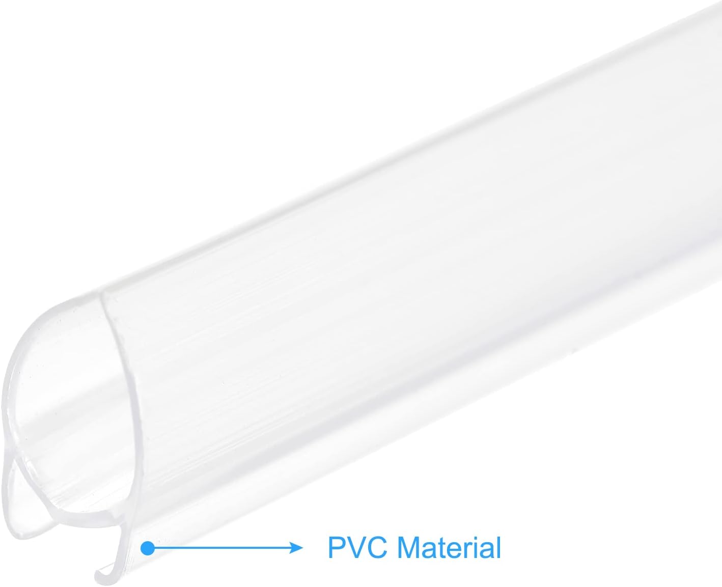 MECCANIXITY PVC Poster Hanger Rail Poster Strip Bar 30cm/12inch Clear with Clips for Poster, Map, 4 Set