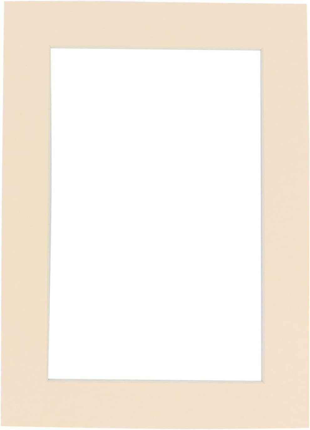Pack of 25 Acid Free 11x14 Mats Bevel Cut for 8.5x11 Photos - Cream Precut Matboards For Pictures, Photos, Framing - 4-ply Thickness
