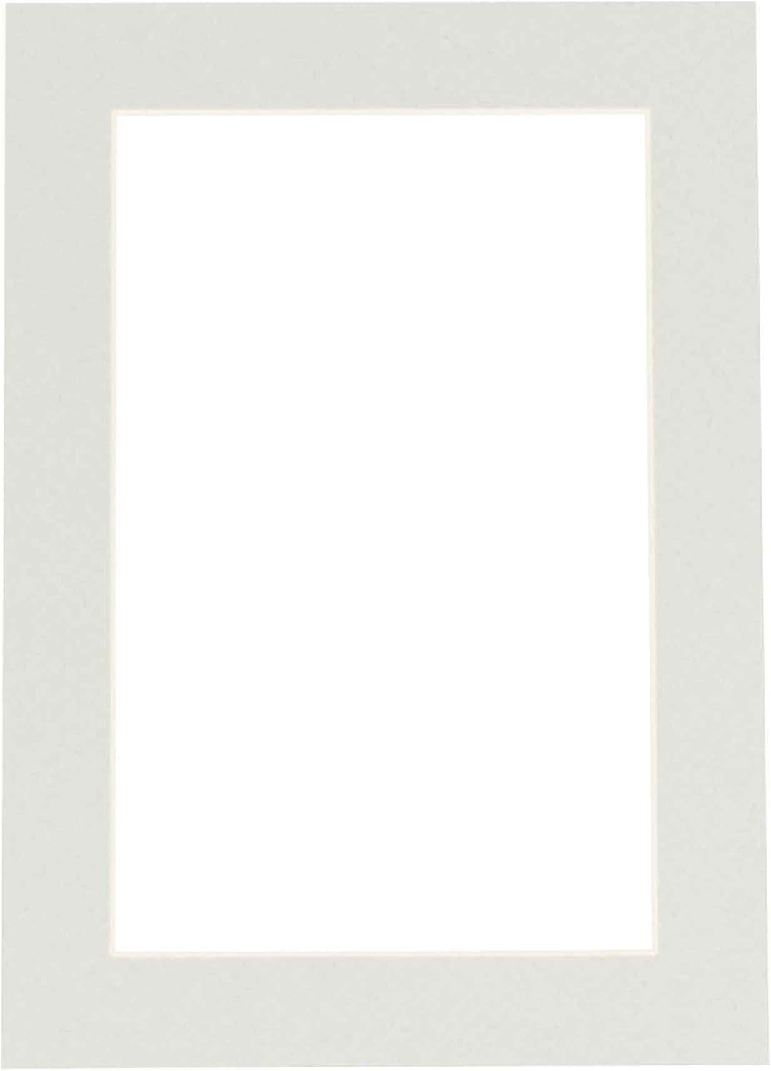 Poster Palooza 8.5x11 Mat Bevel Cut for 7x9 Photos - Acid Free Grey Precut Matboard - For Pictures, Photos, Framing - 4-ply Thickness