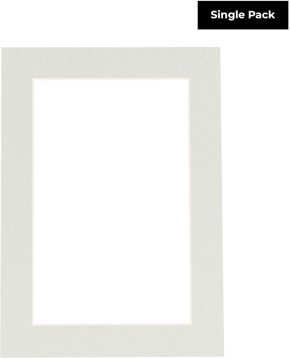 8x10 Mat Bevel Cut for 5.5x8.5 Photos - Acid Free Grey Precut Matboard With Backing Board and Crystal Clear, Self Seal Photo Mat Bag - For Pictures, Photos, Framing - 4-ply Thickness