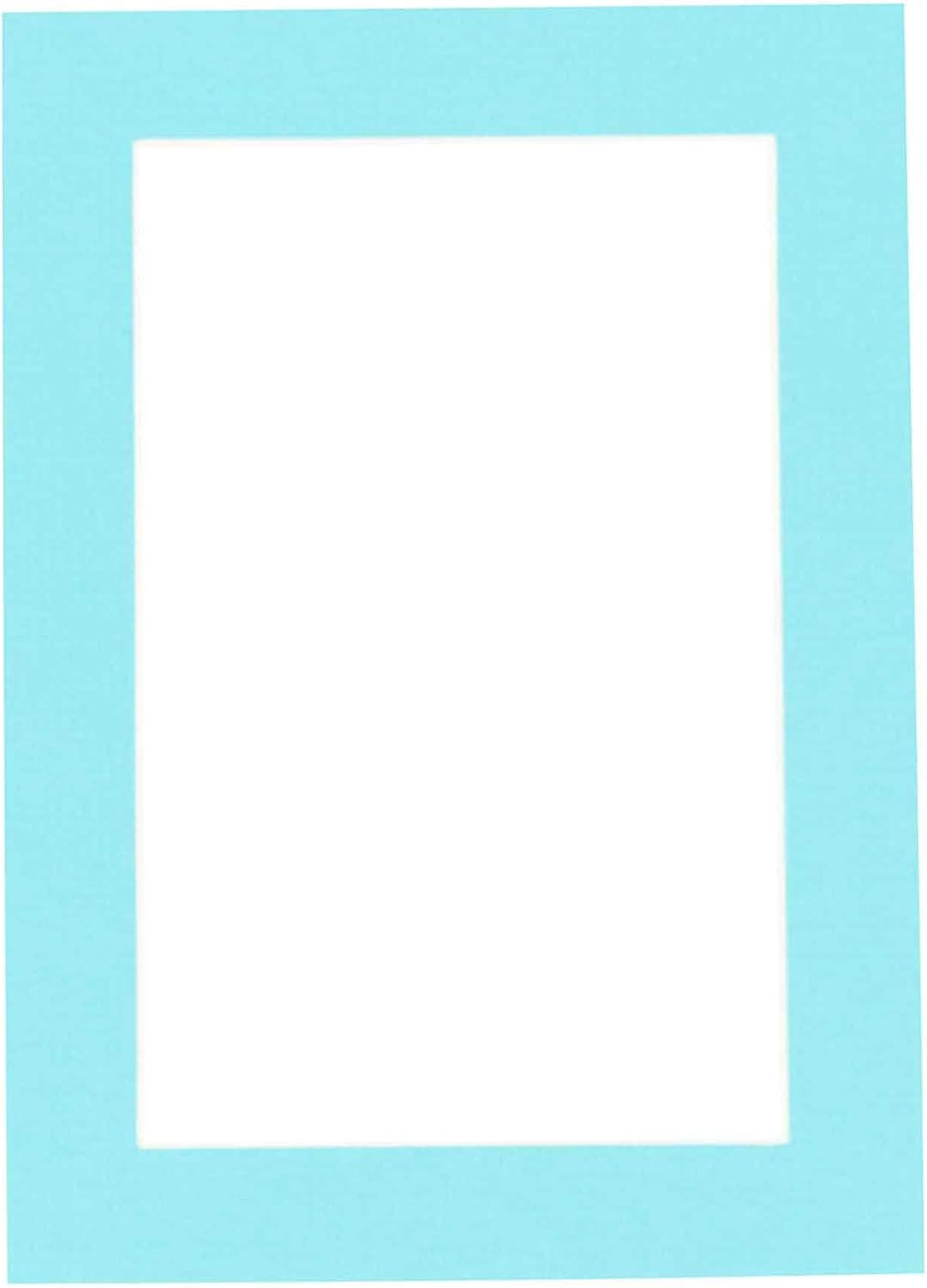 11x14 Mat for 8.5x11 Photo - Precut Aquamarine Blue Picture Matboard for Frames 11 x 14 Inches - Bevel Cut Matte to Display Art 8.5 x 11 Inches - Acid Free ONE MAT with Backing Board & Clear Bag
