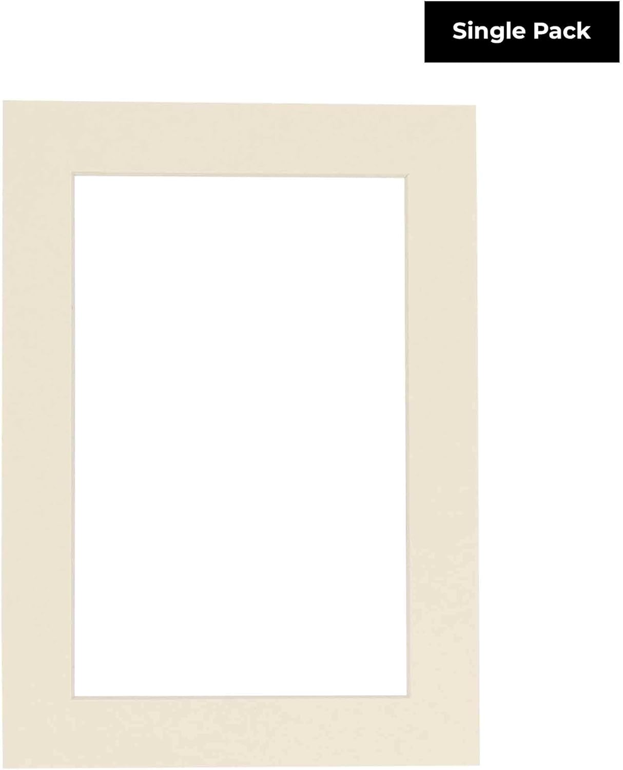 6x8 Mat for 8x10 Frame - Precut Mat Board Acid-Free Textured Cream 6x8 Photo Matte Made to Fit a 8x10 Picture Frame, Premium Matboard for Family Photos, Show Kits, Art, Picture Framing, Pack of 1 Mat
